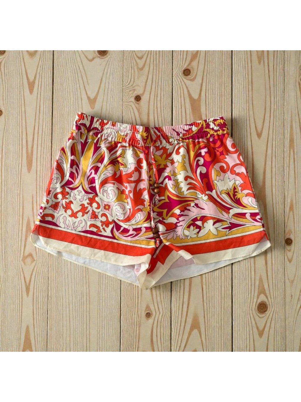 AKIRA Orange Pink Multicolor Dress Shorts Size Small